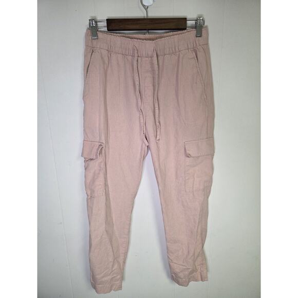 Gap Cargo Style Crop Linen Peach Easy Pant Size XS - Picture 1 of 7